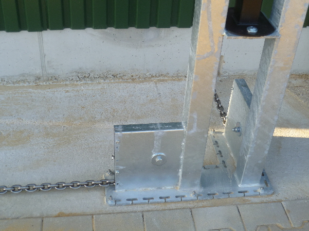 Kettenf�hrung an der Antriebseinheit